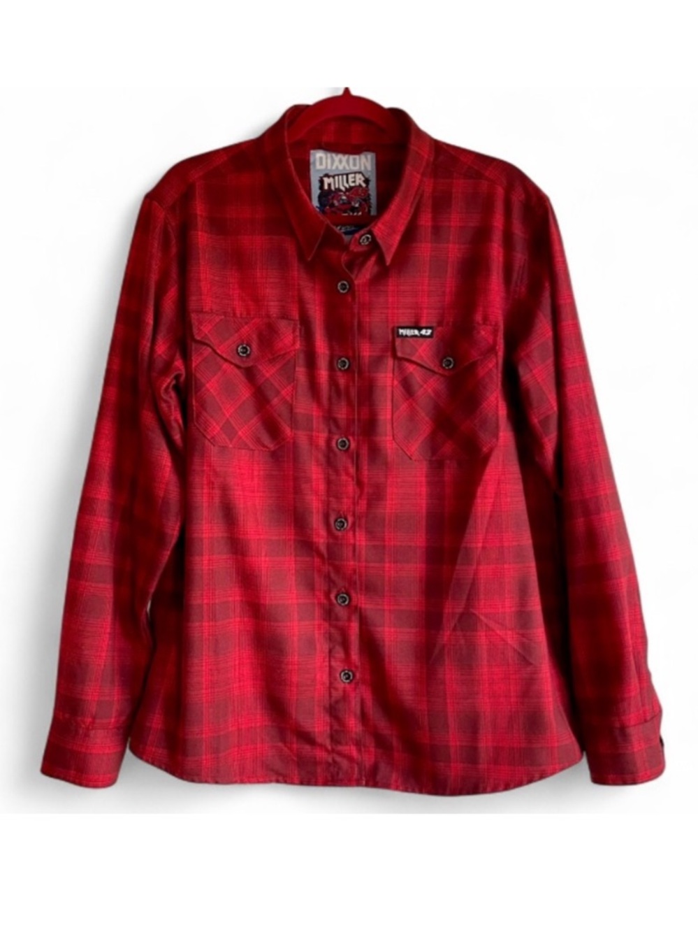 Dixxon Miller Thriller 43 Red Plaid Flannel Shirt Size XL